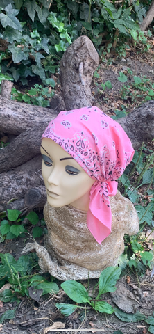 100% Cotton New Upgraded Quality Pre Tied Bandana That Is Gathered In The Back | Elasticated Fitted Headscarf For Women and Men | Modern Hijab For Full Coverage | 8 Color Choices| Made in USA
