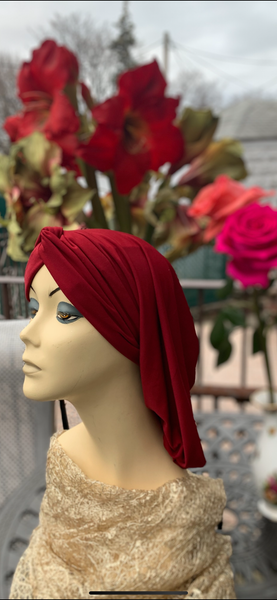Red Turban Snood For Women