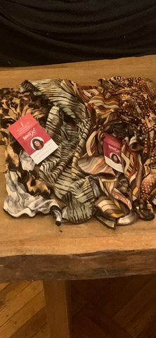 HOLIDAY BUNDLE OF 3 PRE TIED HEADSCARVES FOR WOMEN IN BEAUTIFUL BROWN COMBINATIONS | Great Gift Idea | Quality Made in USA by Uptown Girl Headwear