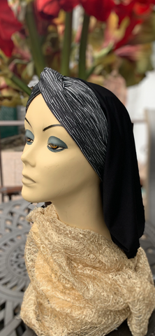 New Black Snood Hijab Head Covering For Women| Lightweight Stretchy Material | Made in USA by Uptown Girl Headwear