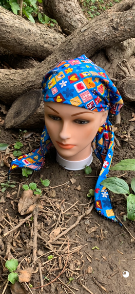 Cotton Sun Hat For Children and Teens | Pre Tied Colorful Hair Wrap | Proudly Made in the USA by Uptown Girl Headwear
