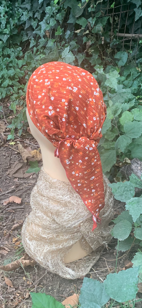 Cover You Neck and Hair | Autumn Headscarf For Women | Fall Pre Tied Slip On Hair Scarf | Made in USA by Uptown Girl Headwear