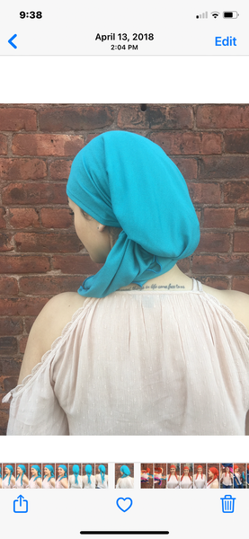 Boho Hipster Style | Soft Fabric Pre-Tied Tichel Hijab Hair Wrap Hijab For Muslim Jewish Christian Women Who Cover Their Hair (Copy)