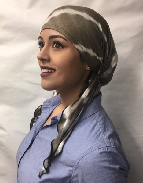 Essential Tie Back Cap Scrub Hat For Nurse Doctor Hospital Pre-Tied Head Scarf. Made in USA - Uptown Girl Headwear