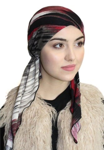No Fuss Easy To Wear Slip On Style Pre-Tied Fitted Head Scarf Modern Hijab Head Cover Made in USA - Uptown Girl Headwear