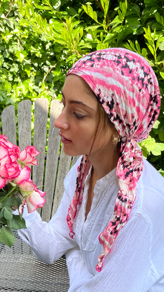 Pink Head Scarf For Women | Fashion Hijab Pre Tied Colorful Head covering