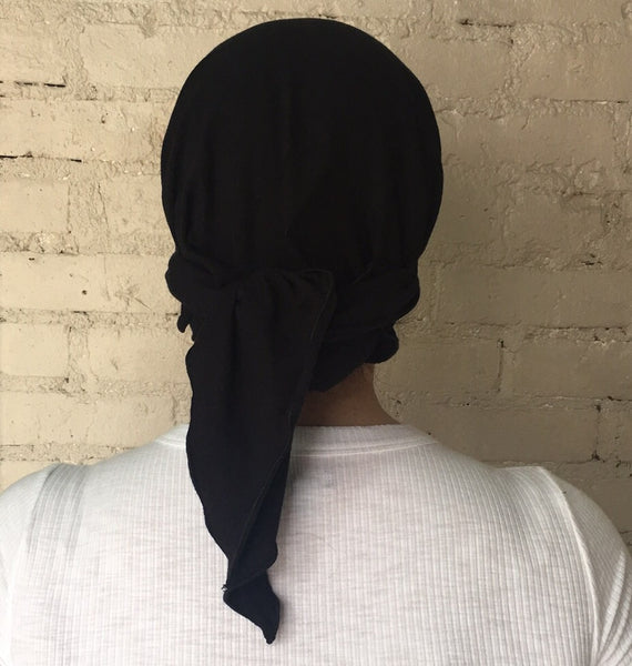 Black Sun Visor Scarf Hijab Headgear To Cover Conceal and Shade Hair by Uptown Girl Headwear - Uptown Girl Headwear