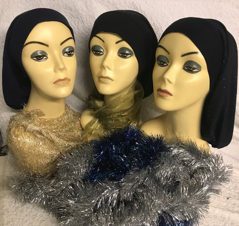 Bundle of 3 Classic Flat Front Hijab Turbans Scarves. Slightly irregular. - Uptown Girl Headwear