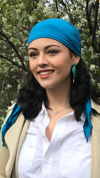 Breathable Hemp Pre Tied Head Scarf | Gift Hair Scarf  Made From Sustainable Hemp Fabric Made in USA
