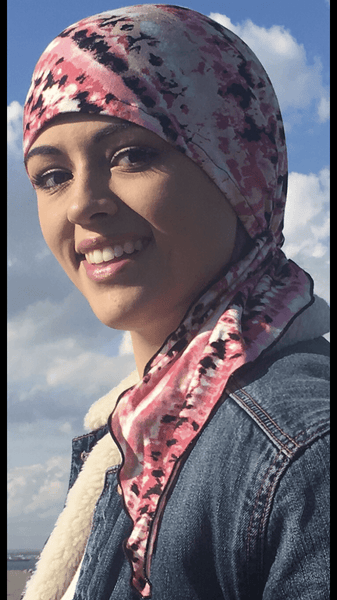 Head Scarf For Holidays Fashion Hijab Pre Tied Headcovering In Colorful Pink - Uptown Girl Headwear