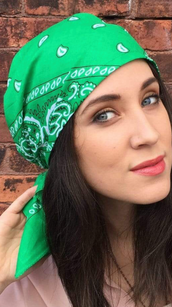 Bundle of 8 Rodeo Western Cowboy Cowgirl Pre Tied Bandana Retro Scarf For Hair 100% Cotton