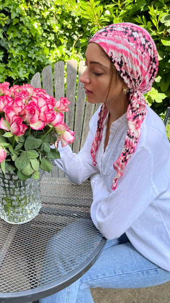 Pink Head Scarf For Women | Fashion Hijab Pre Tied Colorful Head covering