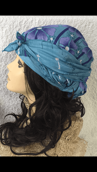 Tie Back Cap Breathable Cotton Head Wrap To Cover and Conceal Your Hair Tichel Hijab. Made in USA - Uptown Girl Headwear