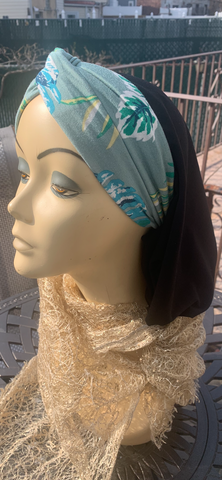 Lightweight Turban | Top Knot Snood | Exercise Hijab | Made in USA by Uptown Girl Headwear