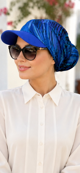 Sun Visor Headscarf | Hat For Sun Shade | Vacation Clothing | Road Trip Headwear | Activewear | Modern Hijab | Fashion upHat | Wig Alternative | Made in USA by Uptown Girl Headwear