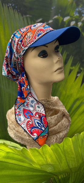 Multi Color Royal Sun Visor Scarf Hijab For Covering Your Hair Baseball Cap Hat
