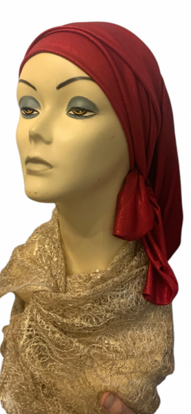 Red Hair Scarf | Red Hair Wrap | Red Head covering For Woman | Red social Turban | Christmas Clothing | Made in USA by Uptown Girl Headwear Headscarf Store