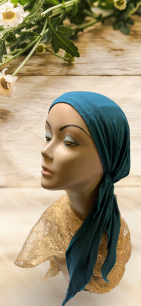 Teal Head Scarf Tichel Hijab To Cover Your Hair