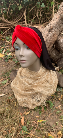 Red Valentine’s Day Theme Headwear | Turban Hair Wrap For Women | Proudly Made In The USA by Uptown Girl Headwear