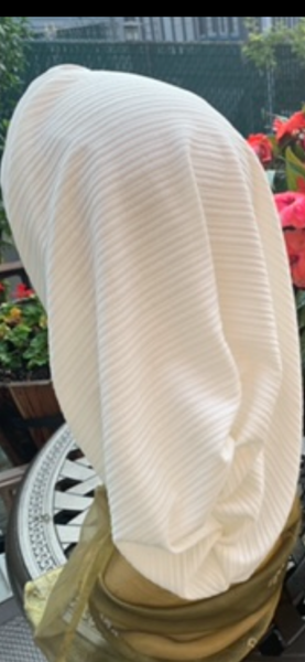 Ivory Snood Turban | Headscarf for Women | Tichel with Spring Vibe | Made in USA