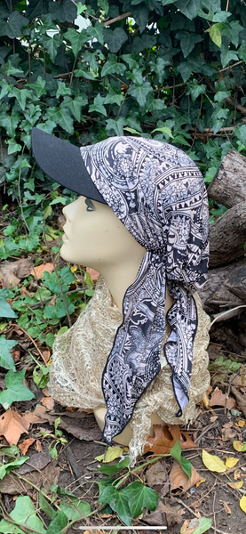 Sun Visor Scarf | Stylish Hat With Brim | Sun Shade | Modern Head Scarf For Women | Beachwear | Activewear | Made in USA