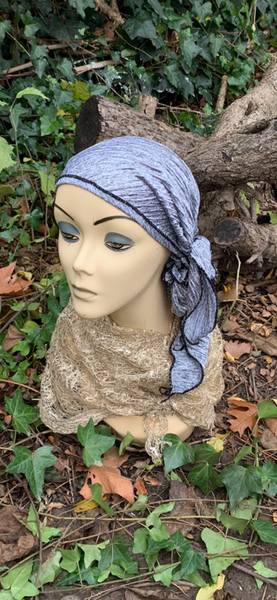 New Sport Addition | Grey Black Pre Tied Headscarf | Modern Exercise Hijab | American Headwear | Made in the USA by Uptown Girl Headwear