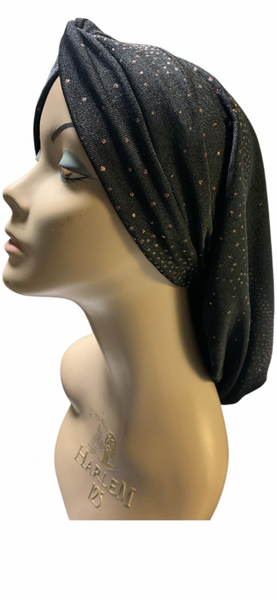 Uptown Girl Headwear Classic Snood Turban | Black Hijab Style | Tichel For women