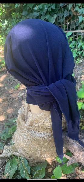 Navy Blue Pre Tied Headscarf | Made in USA