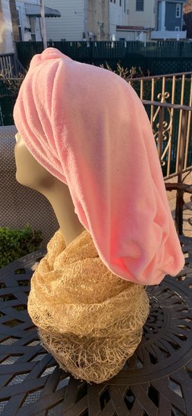 Pink Terry Turban Snood | Headcovering For Women | Made in the USA