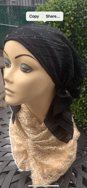 Premium Chiffon Headscarf With Design by Uptown Girl Headwear
