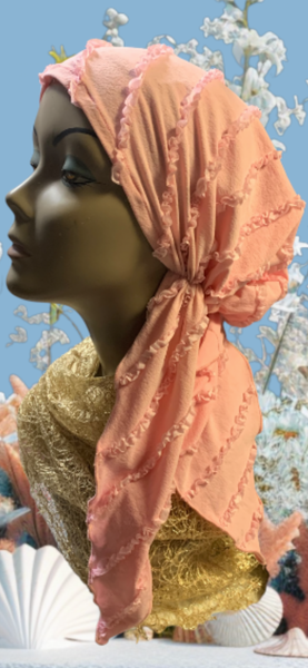 Pink Stretchy Pre Tied Headscarf For Woman | Proudly Made in the USA by Uptown Girl Headwear