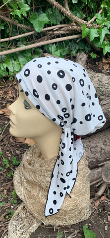 Black and White Headscarf For Women | Pre TiedTichel | Fitted Hijab | Beauty Scarf For Under Hat