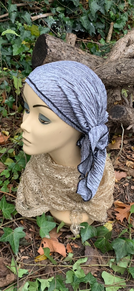 New Sport Addition | Grey Black Pre Tied Headscarf | Modern Exercise Hijab | American Headwear | Made in the USA by Uptown Girl Headwear
