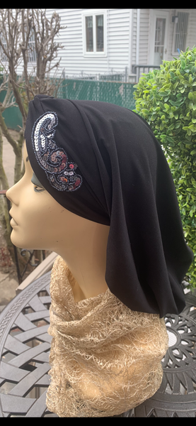 Black Snood With Design