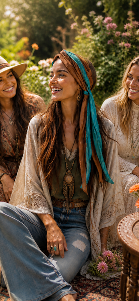 Headband | Turquoise Brown Hair Wrap | Boho Chic or Preppy Vibe Head Wrap | Made in USA