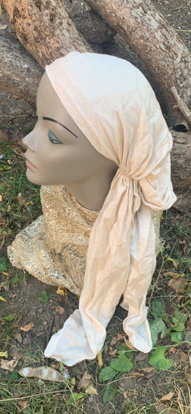 Champagne Color Sparkly Headscarf For Women