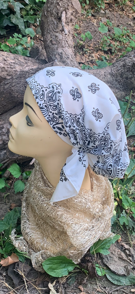 100% Cotton New Upgraded Quality Pre Tied Bandana That Is Gathered In The Back | Elasticated Fitted Headscarf For Women and Men | Modern Hijab For Full Coverage | 8 Color Choices| Made in USA