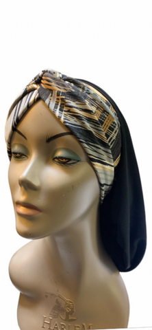Uptown Girl Headwear Classic Snood | Manhattan Print | Turban Hijab Tichel For Summer and Winter