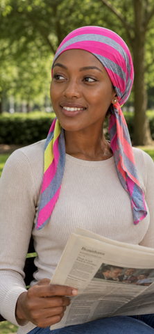 Colorful Headscarf | Lightweight Summer Hijab | Cotton Feel Tichel | Turban Headscarf For Women | Made in USA by Uptown Girl Headwear