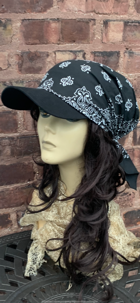 New Cotton Premium Pre Tied Bandana Visors | Breathable Cotton Hat | Lightweight Style Headcovering | Made in USA