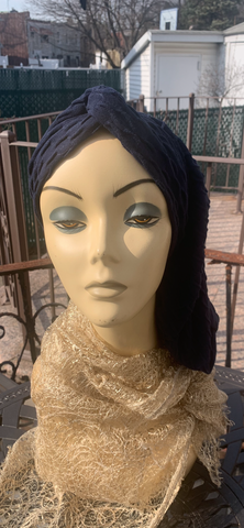 Blue Snood | Textured Headscarf