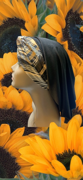 Uptown Girl Headwear Classic Snood | Manhattan Print | Turban Hijab Tichel For Summer and Winter