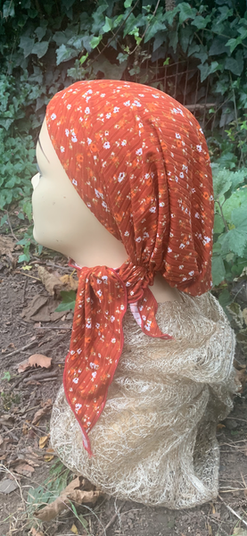 Cover You Neck and Hair | Autumn Headscarf For Women | Fall Pre Tied Slip On Hair Scarf | Made in USA by Uptown Girl Headwear