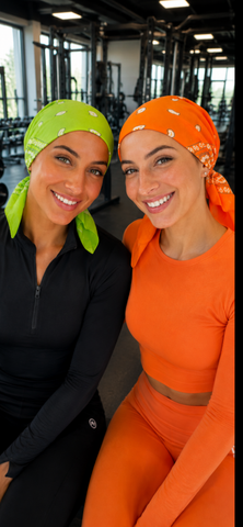 Sale Bundle Of 2 Cotton Headscarves For The Gym | Headgear For Work Outs