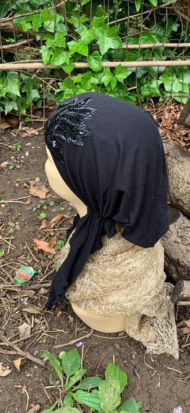 Cotton Pre Tied Scarf With Design | Made in USA by Uptown Girl Headwear