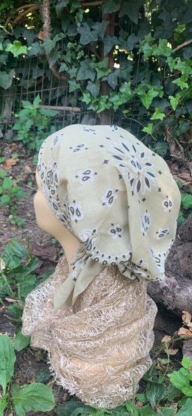 100% Cotton New Upgraded Quality Pre Tied Bandana That Is Gathered In The Back | Elasticated Fitted Headscarf For Women and Men | Modern Hijab For Full Coverage | 8 Color Choices| Made in USA