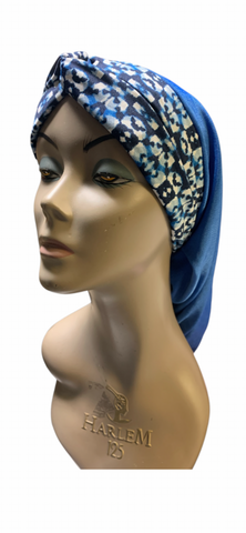 Blue Classic Snood | Colorful Turban
