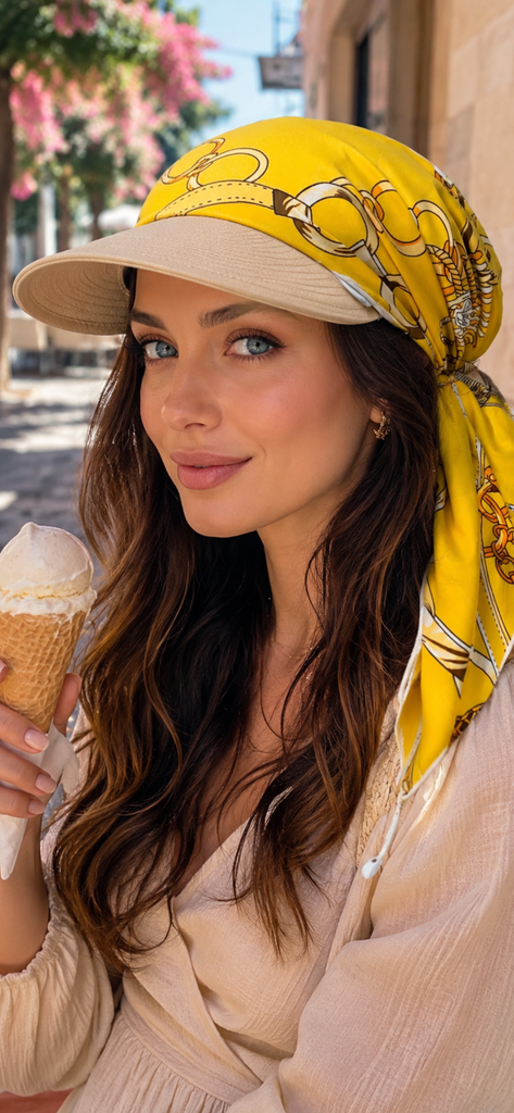 Sun Visor Scarf | Headscarf With Brim | Sun Hat | Tichel With Visor | Fashion Hijab | Made in America