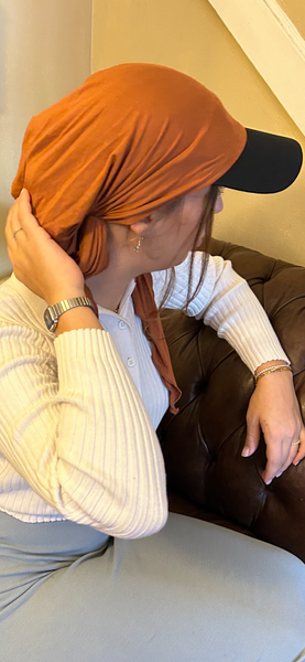 Bamboo Sun Visor Scarf With Brim | Modern Hijab | Made in USA By Uptown Girl Headwear
