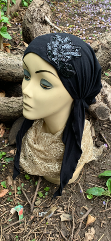 Cotton Pre Tied Scarf With Design | Made in USA by Uptown Girl Headwear